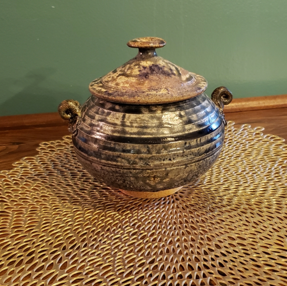 Stone Bowl with Lid